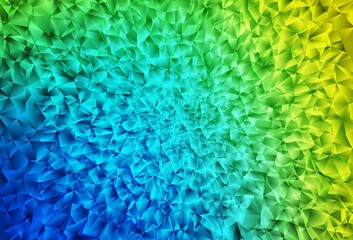 Light Blue, Green vector triangle mosaic background.