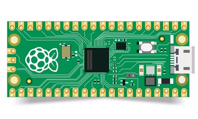 Raspberry Pi Pico. Board with microcontroller 