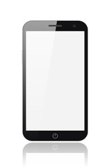 Smart phone-tablet pc with blank screen isolated on white background