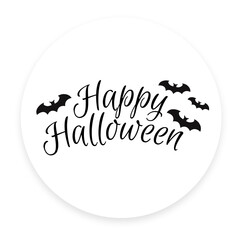 Naklejka na ściany i meble Halloween mock up in circle isolated on white background