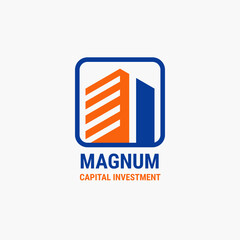Magnum Capital Investment. Finance logo design idea for company, website or brand