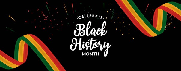 Celebrate black history month african american history celebration illustration - obrazy, fototapety, plakaty