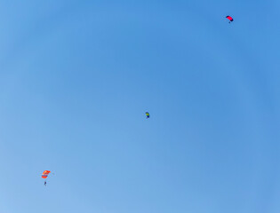 paragliding in the sky