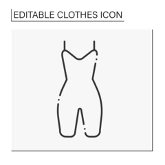 Fashion line icon. Stretchy shapewear. Underwear makes the body slimmer and sleeker.Clothes concept. Isolated vector illustration. Editable stroke