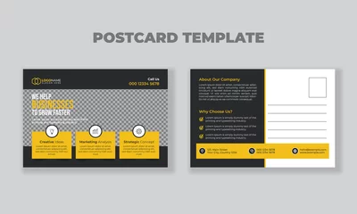 Fotobehang Creative modern corporate business postcard EDDM design template © DesignStore