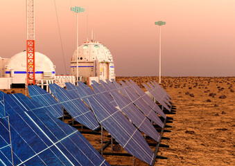 3D Rendering Mars Colony © photosvac