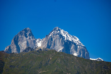 Mountain, alps, view, snow