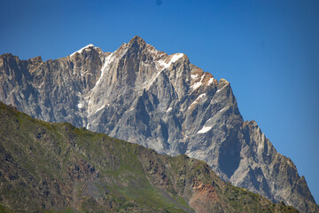 Fototapeta premium Mountain, alps, view, snow