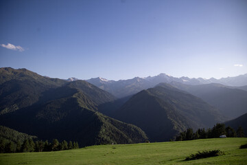 Obraz premium Mountain, alps, view, snow