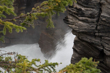 Athabasca Falls Waterfall Jasper