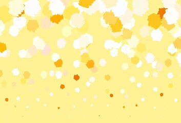 Light Orange vector backdrop with memphis shapes.