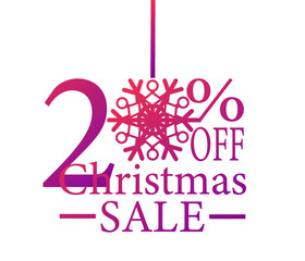 Christmas Sale Poster Design Template with Discount Tag. christmas shopping concept.