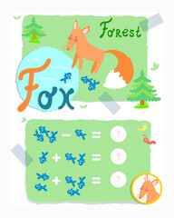 For children educational pictures school and kindergarten, completing assignments