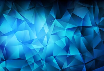 Dark BLUE vector polygon abstract layout.