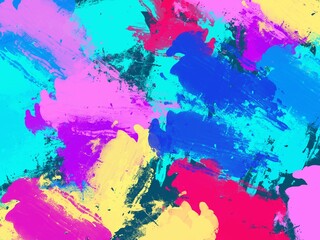 abstract background with bright paint spots different colours