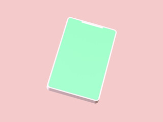 business 3d icon on pastel color background.