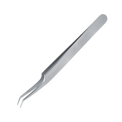 Tweezers for eyelash extension isolated on white