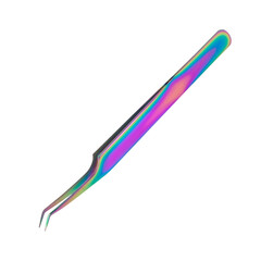 Tweezers for eyelash extension isolated on white