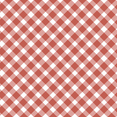 Gingham seamless diagonal pattern on white background.