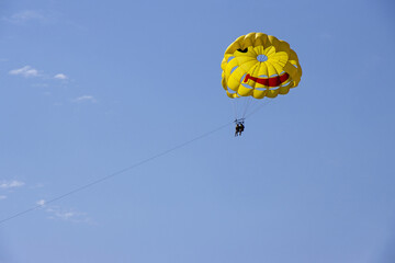 Para sailing off the coast in Adriatic sea, Croatia