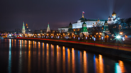 Obraz premium City at night. Moscow.