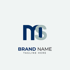 SM Logo Design Template Vector Graphic Branding Element.