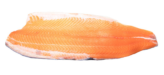 Salmon fillet isolated on white background