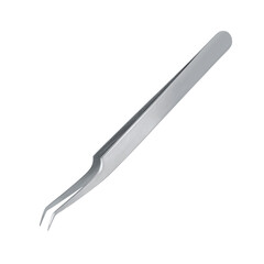 Tweezers for eyelash extension isolated on white