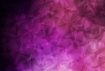 Dark Purple, Pink vector polygonal background.