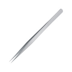 Tweezers for eyelash extension isolated on white