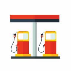 gas pump oil station building vector design