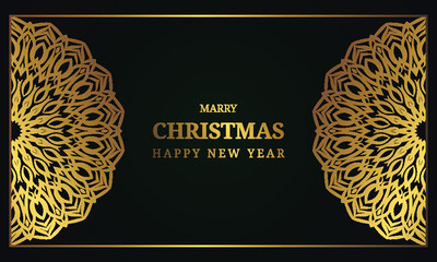 Christmas Luxury Mandala Design background