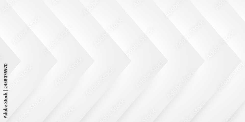 Wall mural modern minimal white shifted triangle geometrical pattern background left to right flat lay top view
