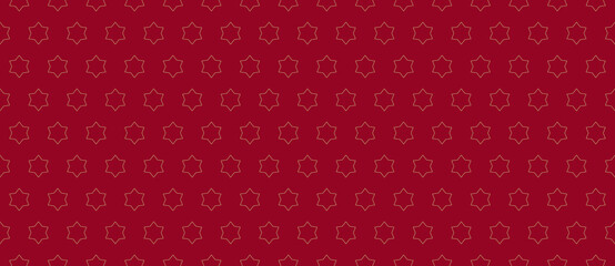 Simple minimalist seamless pattern. Subtle vector minimal geometric texture. Abstract golden background with small linear stars. Delicate gold and red ornament pattern. Luxury decorative geo design