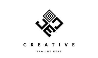 JJE square three latter logo vector