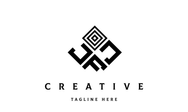 JJF square three latter logo vector