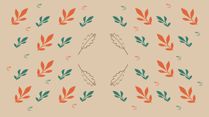 vector autumn pattern of colorful leaves