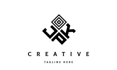 Obraz premium JKP square three latter logo vector