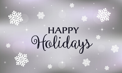Happy holidays card and christmas season background.