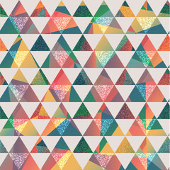 Colored triangle seamless pattern.