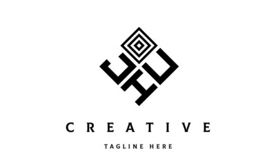 Obraz premium JUH square three latter logo vector