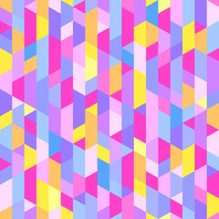 Polygonal pattern. Colorful wallpaper of the surface. Seamless bright tile background. Print for banners, posters, t-shirts and textiles. Unique texture. Doodle for design