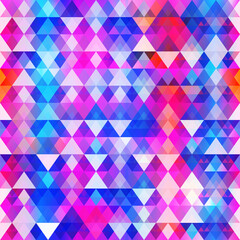 Fototapeta premium Pink triangle seamless pattern.