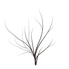 bald handdraw  tree  vector illustration element for game design. winter tree without crown. dead tree