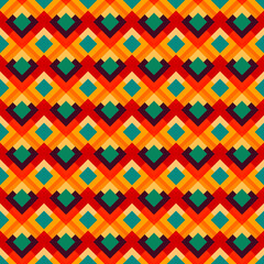 Vintage mosaic seamless pattern.