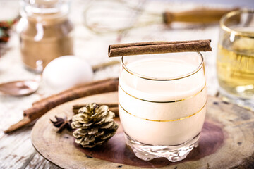 Eggnog or alcoholic eggnog is an alcoholic beverage, a cocktail of American origin, served at Christmas dinner