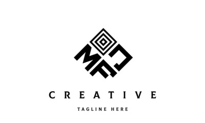 MJF square three latter logo vector