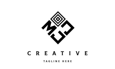 MJJ square three latter logo vector