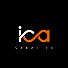 ICA Letter Initial Logo Design Template Vector Illustration
