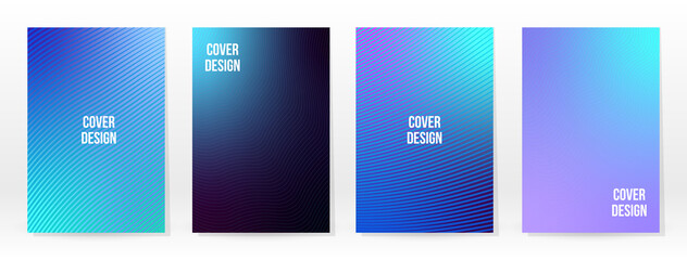 Minimal Poster. Pastel Soft. Blue Gradient Set.